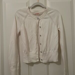 Cat & Jack Kids Jewel Button Cream Cardigan